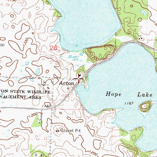 Topographic Map of Acton, MN
