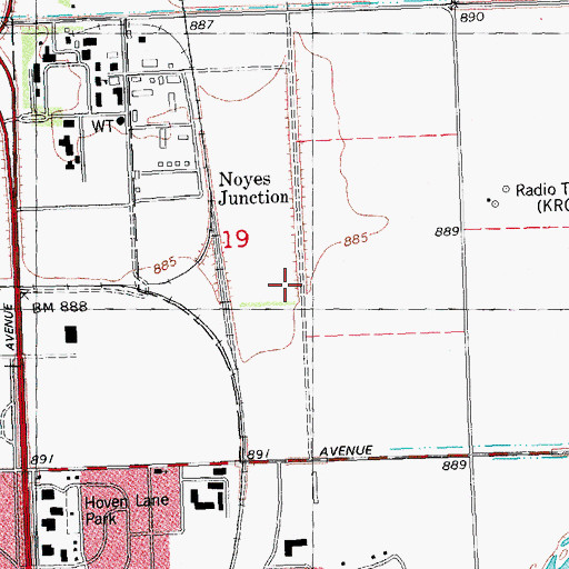 Topographic Map of Anglim, MN