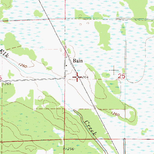Topographic Map of Bain, MN
