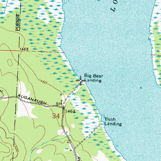 Topographic Map of Big Bear Landing, MN