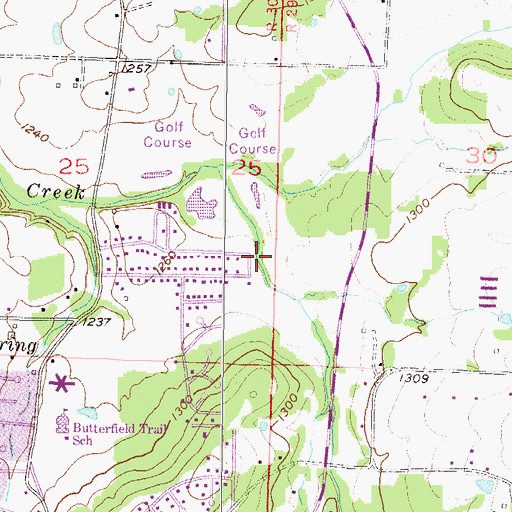 Topographic Map of Sweetbriar Park, AR