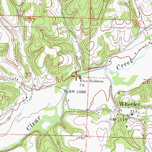Topographic Map of Sycamore Springs School (historical), AR