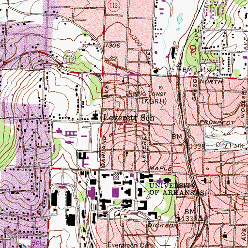 Topographic Map of Unitarian Universalist Fellowship, AR