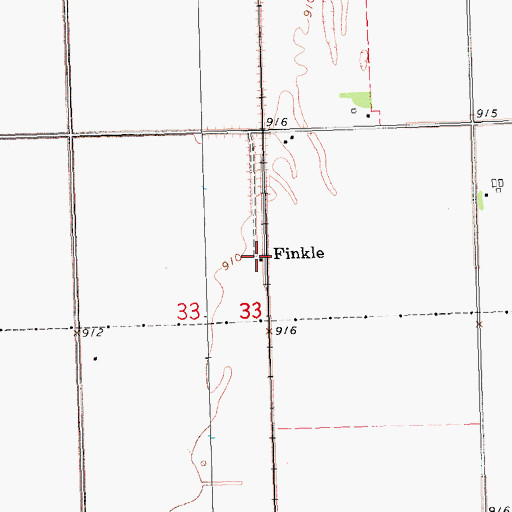 Topographic Map of Finkle, MN