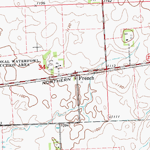 Topographic Map of French, MN