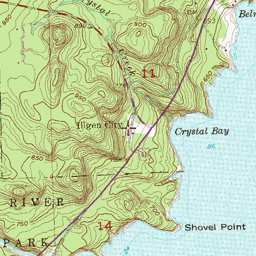 Topographic Map of Illgen City, MN