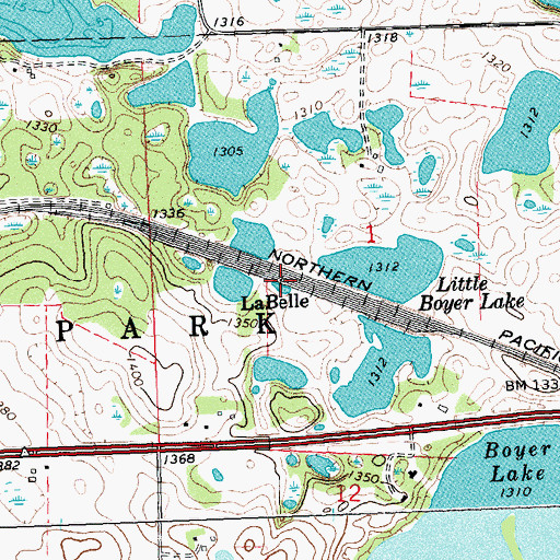 Topographic Map of LaBelle, MN