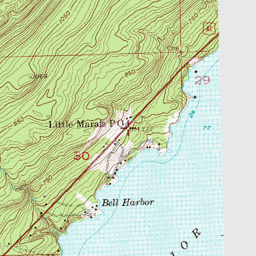 Topographic Map of Little Marais Postoffice, MN
