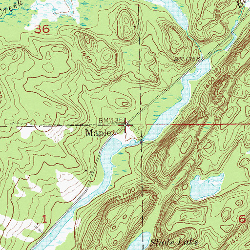 Topographic Map of Maple, MN