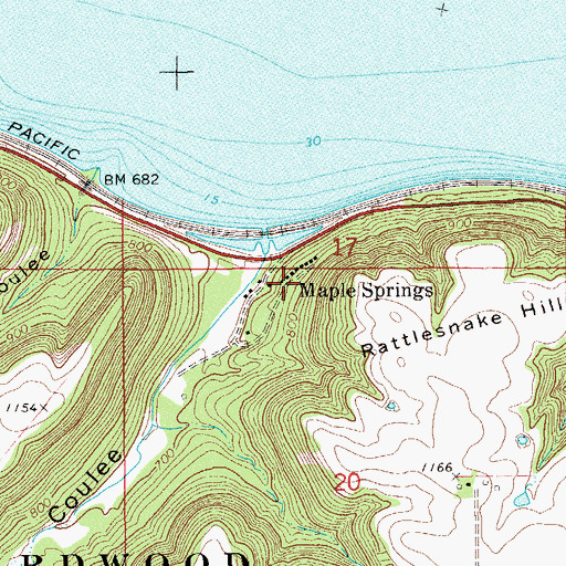 Topographic Map of Maple Springs, MN