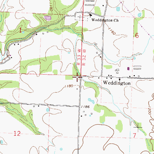 Topographic Map of Wedington School (historical), AR