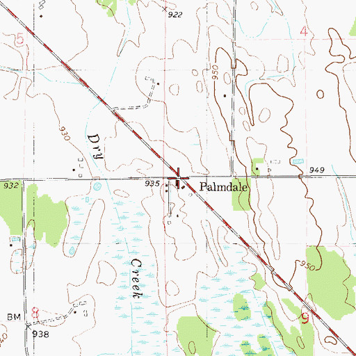 Topographic Map of Palmdale, MN