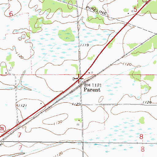 Topographic Map of Parent, MN