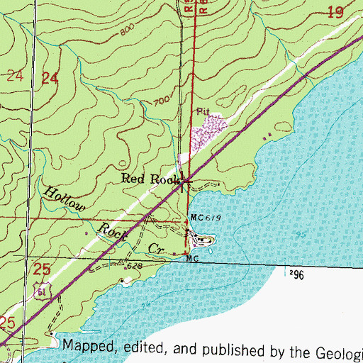 Topographic Map of Red Rock, MN