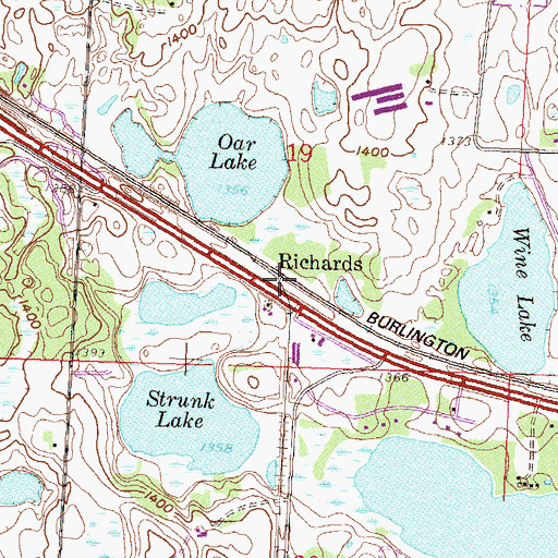 Topographic Map of Richards, MN