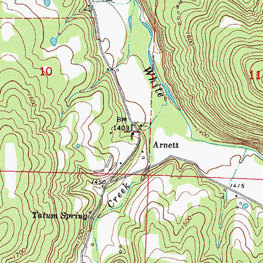 Topographic Map of White Church, AR