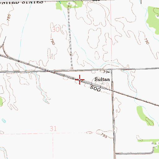 Topographic Map of Sultan, MN
