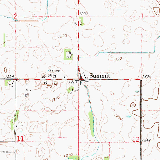 Topographic Map of Summit, MN