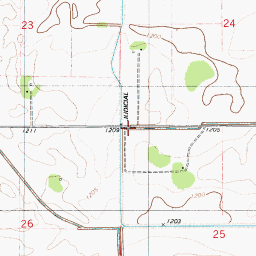 Topographic Map of Twin Grove, MN