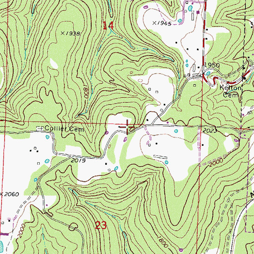 Topographic Map of Winslow School (historical), AR