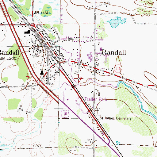 Topographic Map of South Branch Little Elk River, MN