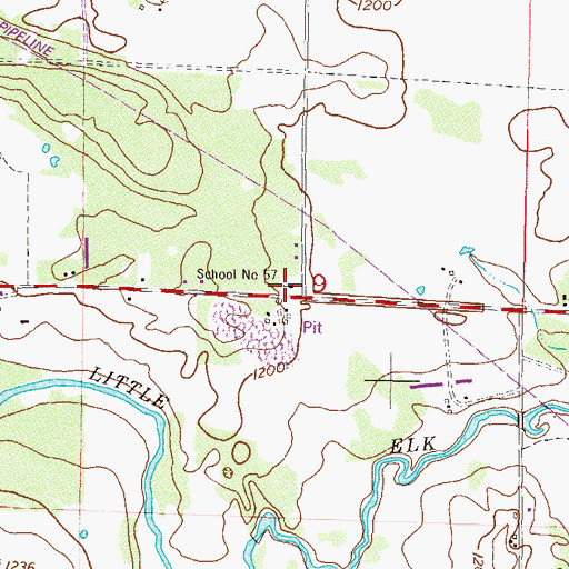 Topographic Map of School Number 57, MN