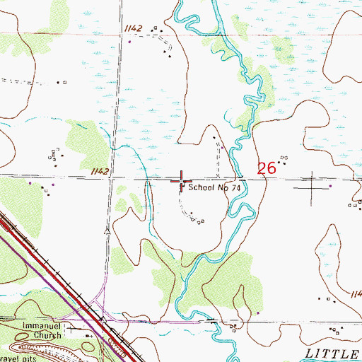 Topographic Map of School Number 74, MN