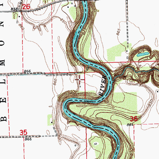 Topographic Map of Sand Hill River, MN