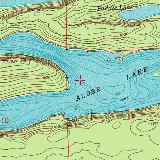 Topographic Map of Alder Lake, MN