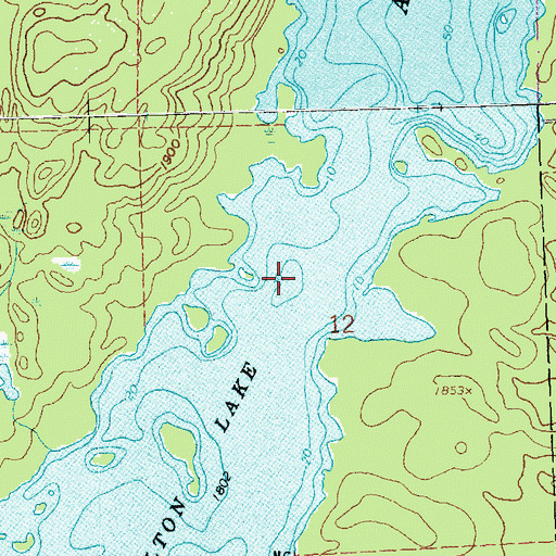 Topographic Map of Alton Lake, MN
