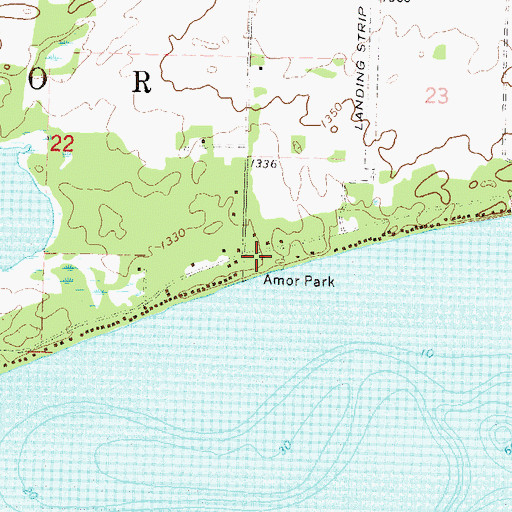 Topographic Map of Amor Park, MN