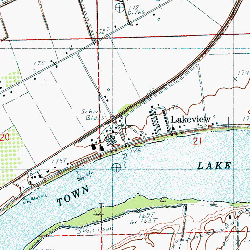 Topographic Map of Lakeview, AR