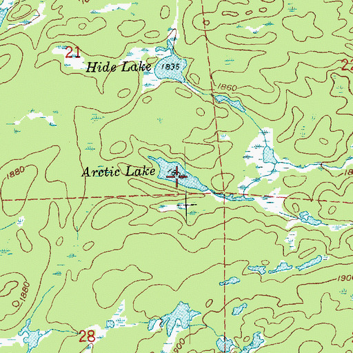 Topographic Map of Arctic Lake, MN