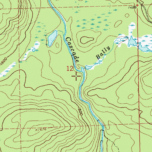 Topographic Map of Bally Creek, MN
