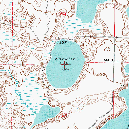 Topographic Map of Barwise Lake, MN