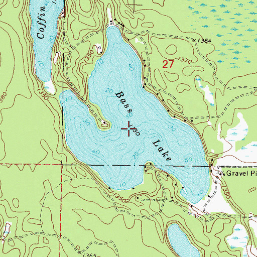 Topographic Map of Bass Lake, MN