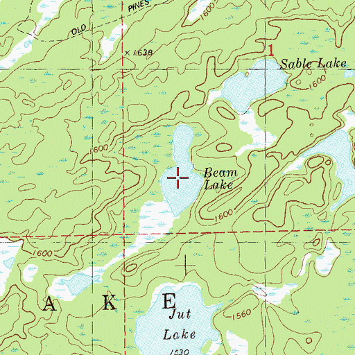 Topographic Map of Beam Lake, MN