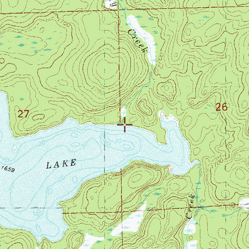 Topographic Map of Beany Creek, MN