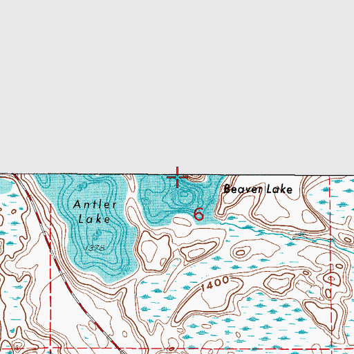Topographic Map of Beaver Lake, MN