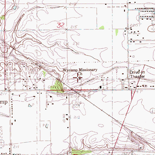 Topographic Map of Wycamp Missionary Church, AR