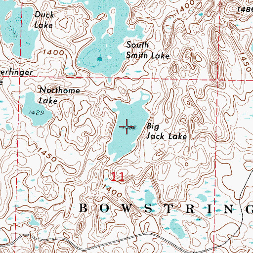 Topographic Map of Big Jack Lake, MN