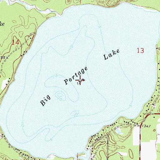 Topographic Map of Big Portage Lake, MN