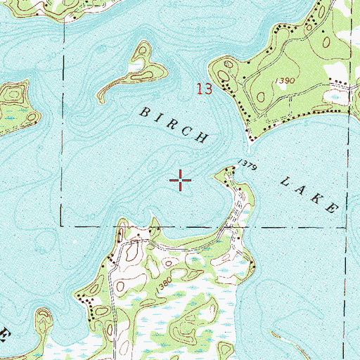 Topographic Map of Birch Lake, MN