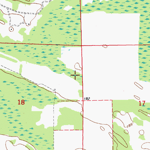Topographic Map of Cypress Swamp, AR