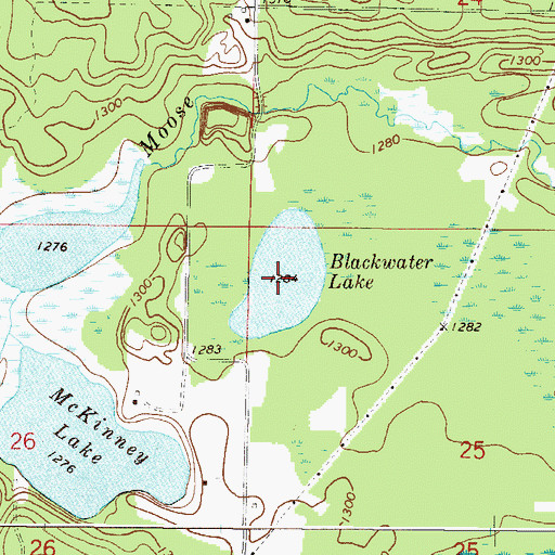 Topographic Map of Blackwater Lake, MN