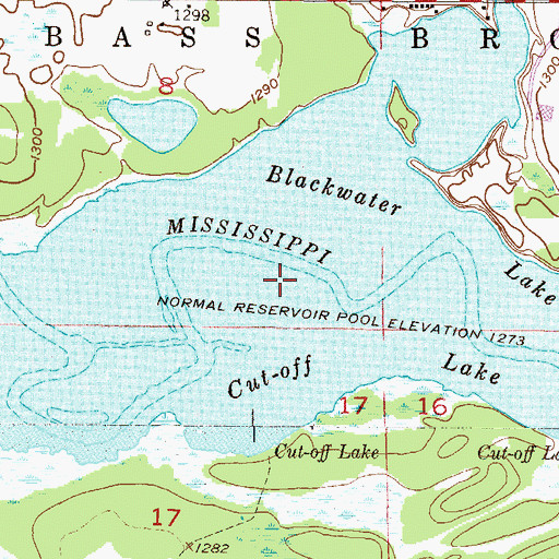 Topographic Map of Blackwater Lake, MN