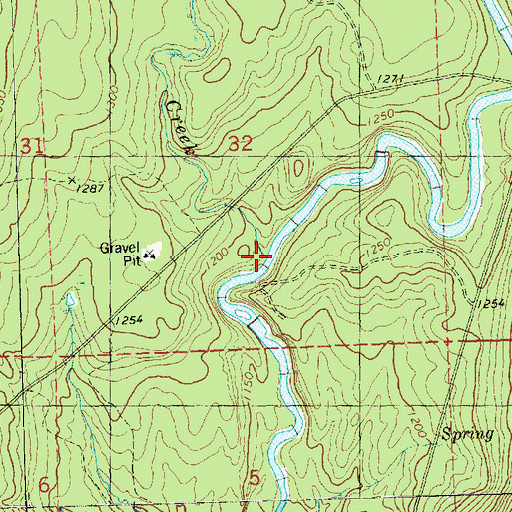 Topographic Map of Blind Temperance Creek, MN