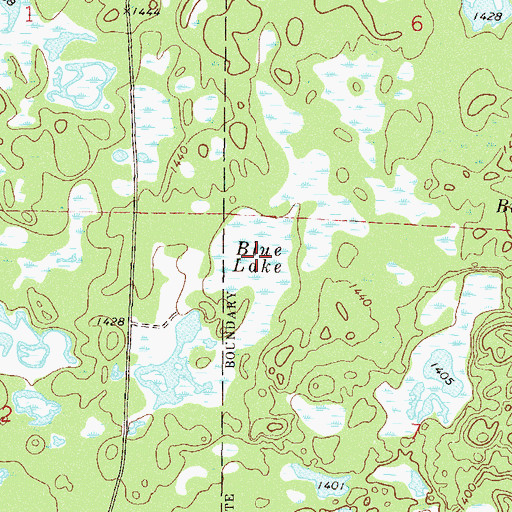 Topographic Map of Blue Lake, MN