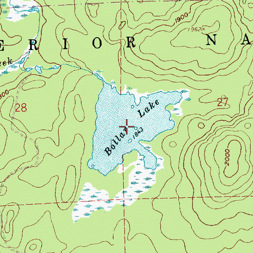 Topographic Map of Bollar Lake, MN