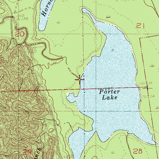 Topographic Map of Storm Creek, AR